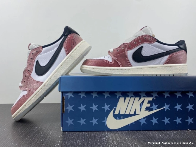 Official Maikesneakers X 'RED TROPHY ROOM AIR FN0432-017 LOW BLACK' 1 JORDAN OG 0810